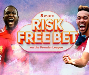 Free bet (around €30) from Cloudbet on the start of the Premier League season.